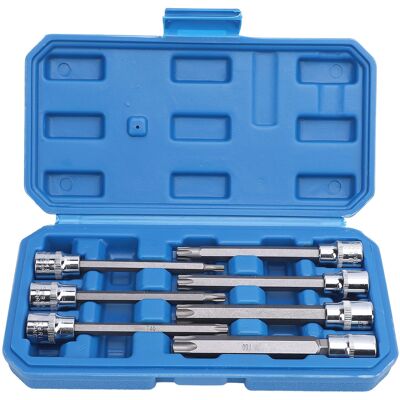 YOTOWN Set Di Bussole A Stella Extra Lunghe, 3/8 Di Pollice, Da T25 A T60, Lunghezza 110 Mm, Elevata Durezza Per Riparazioni Automobilistiche, 7 Pezzi YOTOWN Set Di Bussole A Stella Extra Lunghe, 3/8 Di Pollice, Da T25 A T60, Lunghezza 110 Mm, Elevata Durezza Per Riparazioni Automobilistiche, 7 Pezzi