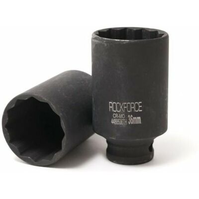 JCB Bussola A Impatto Profonda A 6 Punte Da 1/2", In Acciaio Cr-mo, A Parete Sottile, 22 Mm JCB Bussola A Impatto Profonda A 6 Punte Da 1/2", In Acciaio Cr-mo, A Parete Sottile, 22 Mm
