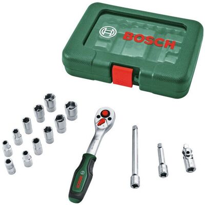 Bosch Valigetta Cricchetto 1/4 15 Pezzi 93 Nm Iso 3315 7 Denti Bosch Valigetta Cricchetto 1/4 15 Pezzi 93 Nm Iso 3315 7 Denti