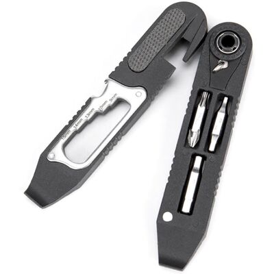 XISRENS Multitool 16 In 1 Per Biciclette Con Cricchetto, Leva Per Pneumatici E Mini Kit Di Riparazione Per Camere D'Aria E Forature. XISRENS Multitool 16 In 1 Per Biciclette Con Cricchetto, Leva Per Pneumatici E Mini Kit Di Riparazione Per Camere D'Aria E Forature.