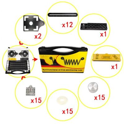 TORMATOR Set Di Righelli Per Misurare Le Piastrelle Con Diverse Angolazioni: Strumento Angolare Nero, Stencil Angolare In Lega Di Alluminio, 12 Strumenti Laterali. Adatto Per La Lavorazione Del Legno E Per Le TORMATOR Set Di Righelli Per Misurare Le Piastrelle Con Diverse Angolazioni: Strumento Angolare Nero, Stencil Angolare In Lega Di Alluminio, 12 Strumenti Laterali. Adatto Per La Lavorazione Del Legno E Per Le