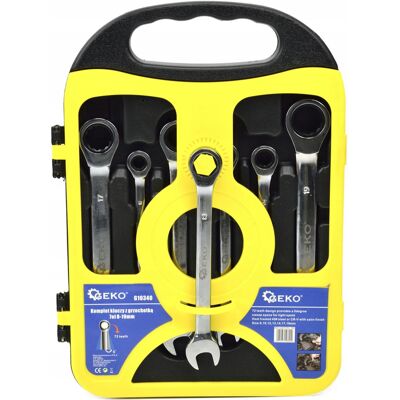 GEKO Modello 8-19 mm Set di 7 Chiavi a Bussola - Set di Chiavi GEKO Modello 8-19 mm Set di 7 Chiavi a Bussola - Set di Chiavi