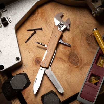 Kikkerland Multitool Mini Legno Chiave Regolabile Cacciavite Kikkerland Multitool Mini Legno Chiave Regolabile Cacciavite