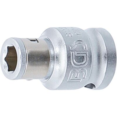 BGS TECHNIC Bussola Porta Inserti Con Sfera Di Tenuta Quadro Interno 10 Mm (3/8') Esagono Interno 6,3 Mm (1/4') BGS TECHNIC Bussola Porta Inserti Con Sfera Di Tenuta Quadro Interno 10 Mm (3/8') Esagono Interno 6,3 Mm (1/4')
