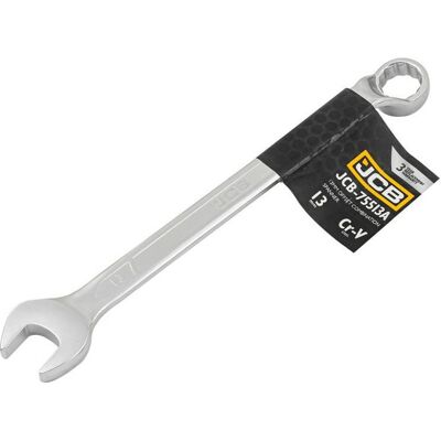 JCB Chiave A Forchetta Doppia Angolata A 75 Gradi , 13 Mm, Acciaio Cr-v, 12 Punte JCB Chiave A Forchetta Doppia Angolata A 75 Gradi , 13 Mm, Acciaio Cr-v, 12 Punte