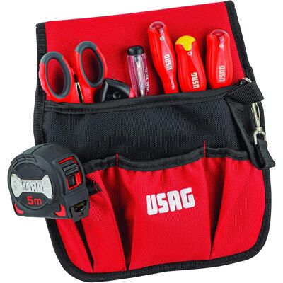 USAG U00070038 Marsupio Con Assortimento Per Elettricisti 7 Pezzi - USAG U00070038 Marsupio Con Assortimento Per Elettricisti 7 Pezzi -