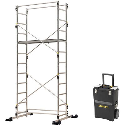 MATISÈRE Trabattello Domestico - Altezza Di Lavoro Max. Di 4.35m + Valigetta - 238703-servante MATISÈRE Trabattello Domestico - Altezza Di Lavoro Max. Di 4.35m + Valigetta - 238703-servante