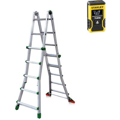 MATISÈRE Scala Lunga 4.00 M - 4 X 4 Pioli - Kit Misuratore Laser - Bk/2-laser MATISÈRE Scala Lunga 4.00 M - 4 X 4 Pioli - Kit Misuratore Laser - Bk/2-laser