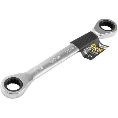 JCB Chiave A Cricchetto A Doppia Estremità 18x19mm Cr-v 12 Punte JCB Chiave A Cricchetto A Doppia Estremità 18x19mm Cr-v 12 Punte