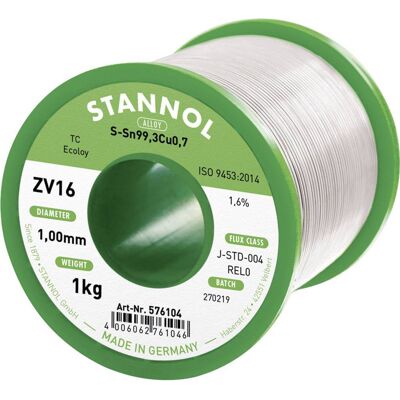 Filo saldatura ZV16 - Sn99.3Cu0.7 - 1000g - 1mm - Elettronica Filo saldatura ZV16 - Sn99.3Cu0.7 - 1000g - 1mm - Elettronica