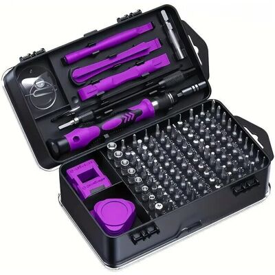 OEM Set Di Cacciaviti 135 In 1. Cacciavite Magnetico Di Precisione. Punte Torx. Multitool Isolati. Kit Di Attrezzi Manuali Per La Riparazione Di Telefoni (viola) - Crezuo OEM Set Di Cacciaviti 135 In 1. Cacciavite Magnetico Di Precisione. Punte Torx. Multitool Isolati. Kit Di Attrezzi Manuali Per La Riparazione Di Telefoni (viola) - Crezuo