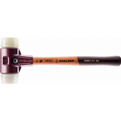 Halder Simplex Mazza In Superplastica/nylon Con Corpo In Ferro Malleabile E Manico In Legno - D=60 Mm - 3078.060 - Halder Simplex Mazza In Superplastica/nylon Con Corpo In Ferro Malleabile E Manico In Legno - D=60 Mm - 3078.060 -