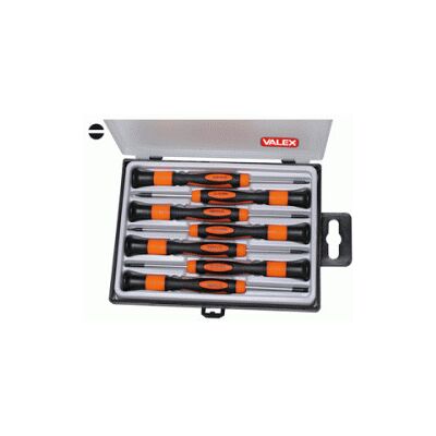 Valex Cacciaviti Di Precisione Per Viti Con Intaglio Serie 7 Pezzi Crv Valex Cacciaviti Di Precisione Per Viti Con Intaglio Serie 7 Pezzi Crv