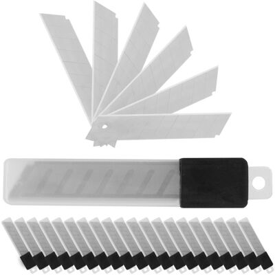 RELAXDAYS Set Da 1200 Lame Di Ricambio Per Taglierino 7 Punti Di Rottura Affilate 18 Mm In Acciaio Al Carbonio, Argento RELAXDAYS Set Da 1200 Lame Di Ricambio Per Taglierino 7 Punti Di Rottura Affilate 18 Mm In Acciaio Al Carbonio, Argento