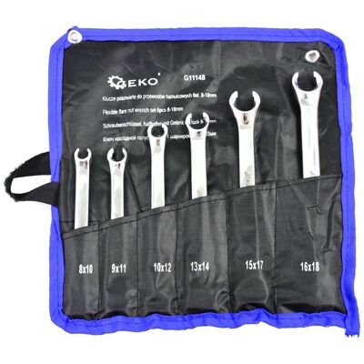 Set di Attrezzi GEKO - Chiavi per dadi delle linee dei freni 8-18mm Set di Attrezzi GEKO - Chiavi per dadi delle linee dei freni 8-18mm