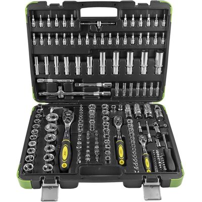 JBM - Cassetta Attrezzi Set Chiavi A Bussola Esagonali 179pz 1/2″ 1/4″ 3/8' JBM - Cassetta Attrezzi Set Chiavi A Bussola Esagonali 179pz 1/2″ 1/4″ 3/8'