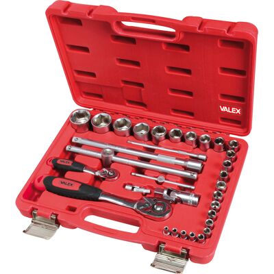 Valex Chiavi A Bussola Crv Serie Da 32 Pezzi 1460683 Valex Chiavi A Bussola Crv Serie Da 32 Pezzi 1460683