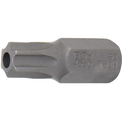 BGS TECHNIC - Inserto Lunghezza 30 Mm Attacco Esagono Esterno 10 Mm (3/8') Profilo A T (per Torx) Con Alesatura T50 BGS TECHNIC - Inserto Lunghezza 30 Mm Attacco Esagono Esterno 10 Mm (3/8') Profilo A T (per Torx) Con Alesatura T50