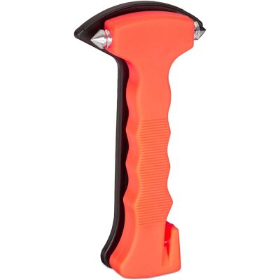 RELAXDAYS 10x Martelli Di Emergenza Per Auto, Con Tagliacintura, Punte Frangi Vetro, Taglierino Per Automobile, Arancione RELAXDAYS 10x Martelli Di Emergenza Per Auto, Con Tagliacintura, Punte Frangi Vetro, Taglierino Per Automobile, Arancione