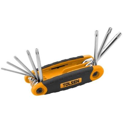 TOLSEN Set 8 Chiavini Torx Foro Tascabile TOLSEN Set 8 Chiavini Torx Foro Tascabile