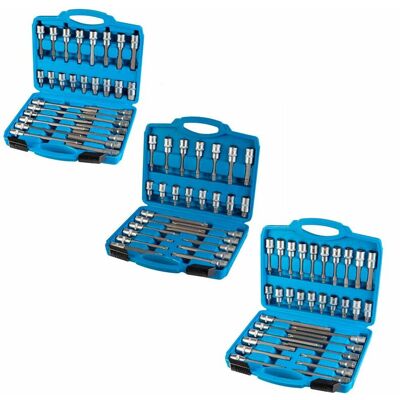 AMC - Set 88 Pezzi Di Bussole Scanalate, Esagonali E Torx Con Attacco Prese Da 1,2 AMC - Set 88 Pezzi Di Bussole Scanalate, Esagonali E Torx Con Attacco Prese Da 1,2