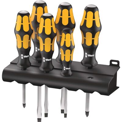 Wera 932/6 Assortimento Di Giraviti Kraftform Il Giravite-scalpello Della + Rack, 6 Pezzi - Wera 932/6 Assortimento Di Giraviti Kraftform Il Giravite-scalpello Della + Rack, 6 Pezzi -