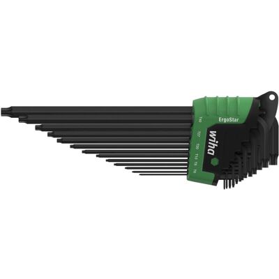 Wiha Set Di Chiavi A Brugola In Supporto Ergostar Torx® Magicspring® 13 Pz., Ossidazione Nera (36503) - Wiha Set Di Chiavi A Brugola In Supporto Ergostar Torx® Magicspring® 13 Pz., Ossidazione Nera (36503) -