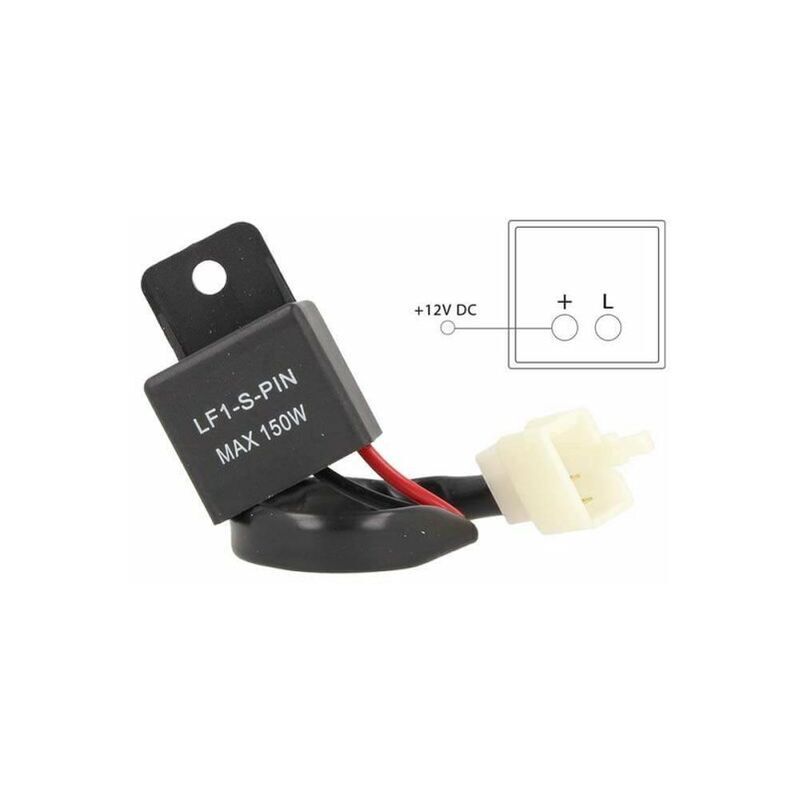 CARALL Flasher Led Lampeggiatore Rele Relay 2 Pin Con Cavo FLL050 12V Per Frecce Led Moto Scooter Motorcycle