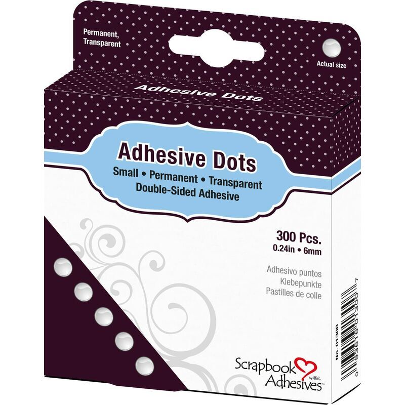 TOGA Scrapbook Adhesives 8 mm, 300 pezzi, con motivo a pois