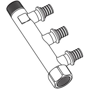 Rehau Rautitan Lx Collettore Con Autobloccante Triplo Ø20x3/4"m/f - 11680271001 Rehau Rautitan Lx Collettore Con Autobloccante Triplo Ø20x3/4"m/f - 11680271001