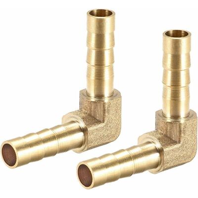 DPZO Confezione Da 2 Pezzi Di Connettore Per Tubo Flessibile In Ottone Da 6 Mm Con Raccordo A Barb, Raccordo Ad Angolo Di 90 Gradi Per Tubi. DPZO Confezione Da 2 Pezzi Di Connettore Per Tubo Flessibile In Ottone Da 6 Mm Con Raccordo A Barb, Raccordo Ad Angolo Di 90 Gradi Per Tubi.