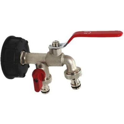 OEM Adattatore Per Serbatoio Ibc Con Doppio Rubinetto In Ottone S60x6, Connettore Per Serbatoio Acqua Piovana Da 1000 Litri, Valvola Per Barile Ibc Da 10 Tonnellate Con 2 Estremità Per Tubo Flessibile Dia OEM Adattatore Per Serbatoio Ibc Con Doppio Rubinetto In Ottone S60x6, Connettore Per Serbatoio Acqua Piovana Da 1000 Litri, Valvola Per Barile Ibc Da 10 Tonnellate Con 2 Estremità Per Tubo Flessibile Dia