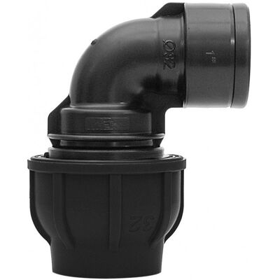 GEBO Gomito Di Serraggio Pp 90 Gradi 63x2"" Gw Filettatura Interna Pn16, Per Tubi In Pe, Nero GEBO Gomito Di Serraggio Pp 90 Gradi 63x2"" Gw Filettatura Interna Pn16, Per Tubi In Pe, Nero