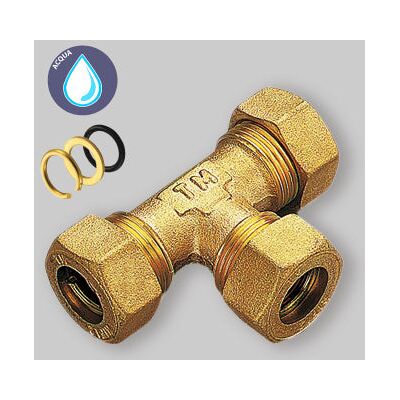 TIEMME Raccordo A T Intermedio Con Tenuta O-ring Per Tubo Rame Modello 1300 Ø22 TIEMME Raccordo A T Intermedio Con Tenuta O-ring Per Tubo Rame Modello 1300 Ø22