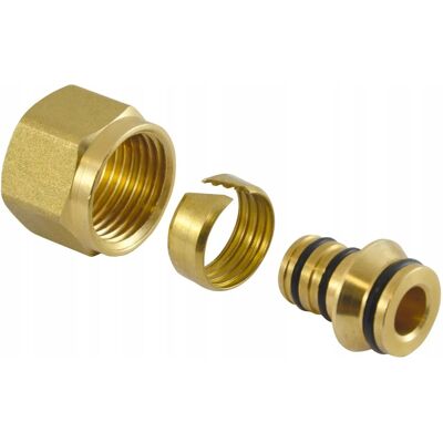 FERRO Raccordo Compression Fitting 1/2 Pollice Multilayer 2 Pezzi FERRO Raccordo Compression Fitting 1/2 Pollice Multilayer 2 Pezzi