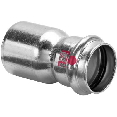 VIEGA Manicotto Di Riduzione Mf 42x35 Prestabo Con Sc‑contur, Acciaio Al Carbonio Zincato, Estremità Maschio, Estremità A Pressare Femmina 558574 VIEGA Manicotto Di Riduzione Mf 42x35 Prestabo Con Sc‑contur, Acciaio Al Carbonio Zincato, Estremità Maschio, Estremità A Pressare Femmina 558574