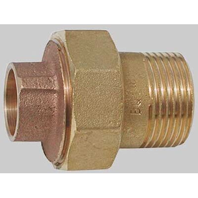 Made in Italy Bocchettone Bronzo A 3 Pezzi Diritto Filettato Maschio A Saldare Femmina - 22 X 3/4 Made in Italy Bocchettone Bronzo A 3 Pezzi Diritto Filettato Maschio A Saldare Femmina - 22 X 3/4