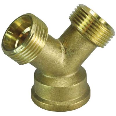 VDS "raccordo A 3 Vie In Ottone Giallo 3/4"""" F/m/m" VDS "raccordo A 3 Vie In Ottone Giallo 3/4"""" F/m/m"