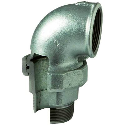 VDS Gomito 90° Maschio/femmina Con Bocchettone A Sede Conica In Ghisa Zincata 2 VDS Gomito 90° Maschio/femmina Con Bocchettone A Sede Conica In Ghisa Zincata 2