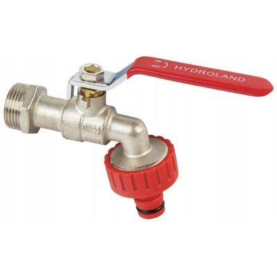 HYDROLAND Valvola A Sfera Da 3/4" Con Strozzatore E Raccordo Rapido HYDROLAND Valvola A Sfera Da 3/4" Con Strozzatore E Raccordo Rapido