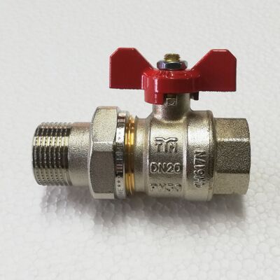 TIEMME Valvole A Sfera Passaggio Totale, Maschio/femmina Iso 228 Per Collettori, Con Leva Farfalla E Bocchettone Con O-ring 2120002 TIEMME Valvole A Sfera Passaggio Totale, Maschio/femmina Iso 228 Per Collettori, Con Leva Farfalla E Bocchettone Con O-ring 2120002