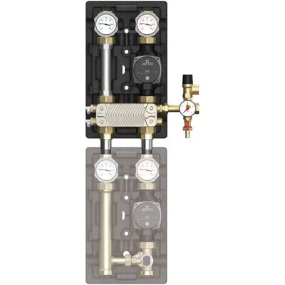FLAMCO Sistema Di Separazione 1 Pollice, Grundfos Alpha2 25-60 Es, 36 Piastre, M45811.37 FLAMCO Sistema Di Separazione 1 Pollice, Grundfos Alpha2 25-60 Es, 36 Piastre, M45811.37