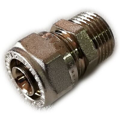 TIEMME - Raccordo Diritto Maschio Per Tubo Multistrato Modello Al-cobrapex 3/4 Ø20 TIEMME - Raccordo Diritto Maschio Per Tubo Multistrato Modello Al-cobrapex 3/4 Ø20