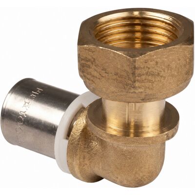 PBTUB - Gomito In Ottone Femmina Filettato A 90 Per Sistema Multistrato Da 20-3/4 PBTUB - Gomito In Ottone Femmina Filettato A 90 Per Sistema Multistrato Da 20-3/4
