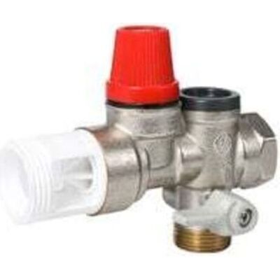 SIOKS Gruppo Di Sicurezza Dritto In Ottone Per Scaldabagno, Serbatoio Di Accumulo - 20x27 O 3/4" SIOKS Gruppo Di Sicurezza Dritto In Ottone Per Scaldabagno, Serbatoio Di Accumulo - 20x27 O 3/4"