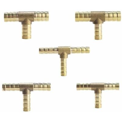 DPZO (12 Mm) 5 Pezzi Raccordo A T A 3 Vie In Ottone Per Tubi Del Gas Aria Compressa DPZO (12 Mm) 5 Pezzi Raccordo A T A 3 Vie In Ottone Per Tubi Del Gas Aria Compressa