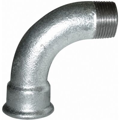 CODITAL - Gomito Malleabile 90°, 66x76, Maschio Femmina Galva Grande Raggio CODITAL - Gomito Malleabile 90°, 66x76, Maschio Femmina Galva Grande Raggio