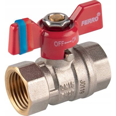 FERRO Valvola A Sfera Kurek Kul.mot.dn25 Ottone 20 Bar 100°c FERRO Valvola A Sfera Kurek Kul.mot.dn25 Ottone 20 Bar 100°c