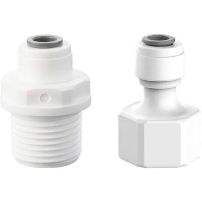 KEEMOTE Raccordo A Innesto Rapido Per Filtro Dell'acqua, Da 1/4" A 1/2", Confezione Da 2 - Per La Filtrazione Dell'acqua KEEMOTE Raccordo A Innesto Rapido Per Filtro Dell'acqua, Da 1/4" A 1/2", Confezione Da 2 - Per La Filtrazione Dell'acqua