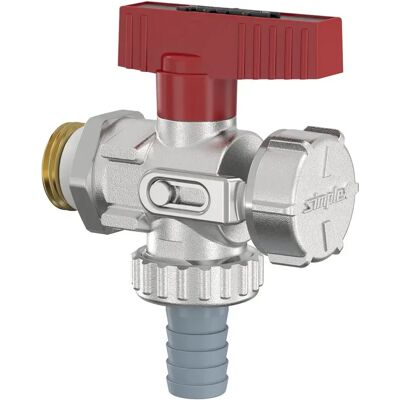 FLAMCO Rubinetto A Sfera Kfe Ad Angolo G1/2a Pn16 Ms Vern. Con Raccordo Portagomma, F10671 FLAMCO Rubinetto A Sfera Kfe Ad Angolo G1/2a Pn16 Ms Vern. Con Raccordo Portagomma, F10671